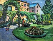 August Macke Gartenbild oil on canvas